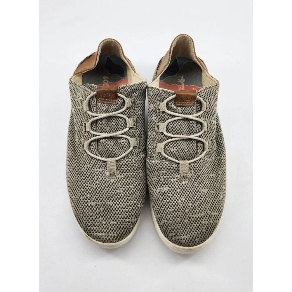OluKai‎ Women's Hale'iwa LiHa'a Slip on Sneakers Shoes Mesh Gray/Beige Size 9